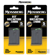 Mossberg 817 802 801 .17 HMR 5 Round MAGAZINE 2-PACK Steel 95887 OEM