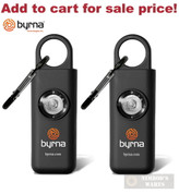 Byrna Banshee PERSONAL SAFETY ALARM 2-PACK 130dB + Carabiners BLACK BM68450 - Add to cart for sale price!