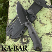 Ka-Bar Becker BLACK HARPOON KNIFE 4.5" 1095 Cro-Van + SHEATH BK18BK