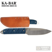 Ka-Bar SNODY BOSS KNIFE 3.5" Blue/Purple Handles + Bead + SHEATH 5101