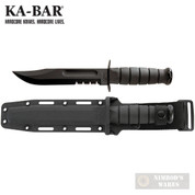 Ka-Bar SERRATED EGDE KNIFE Full-Size Fighting 7" + Sheath 1214