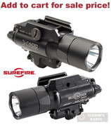 SureFire TURBO WEAPONLIGHT 1000 Lumens + Red LASER  Pistol/Picatinny X400T-A-RD - Add to cart for sale price!