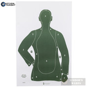 Action Target QUALIFICATION Paper 25-yd Silhouette 23"x35" 100-pk B-21EGREEN-100