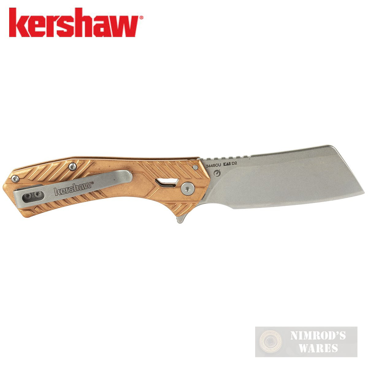 Kershaw STATIC KNIFE Folding 2.9" RARE COPPER FINISH HANDLE 3445CU