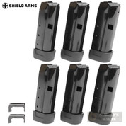 Shield Arms Z9 Glock 43 9mm 9 Round Steel MAGAZINE x 6 + Mag Catch Z9-COMBO-3M1C