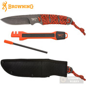 Browning LAST LIGHT COMBO Knife + Sharpener + Ferro Rod + Sheath + Paracord KIT for Bushcraft Hunting Camping Survival 3220364