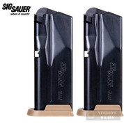 Sig Sauer P365 9mm 10 Round MAGAZINE 2-PACK Flush Fit MAG-365-9-10-COY