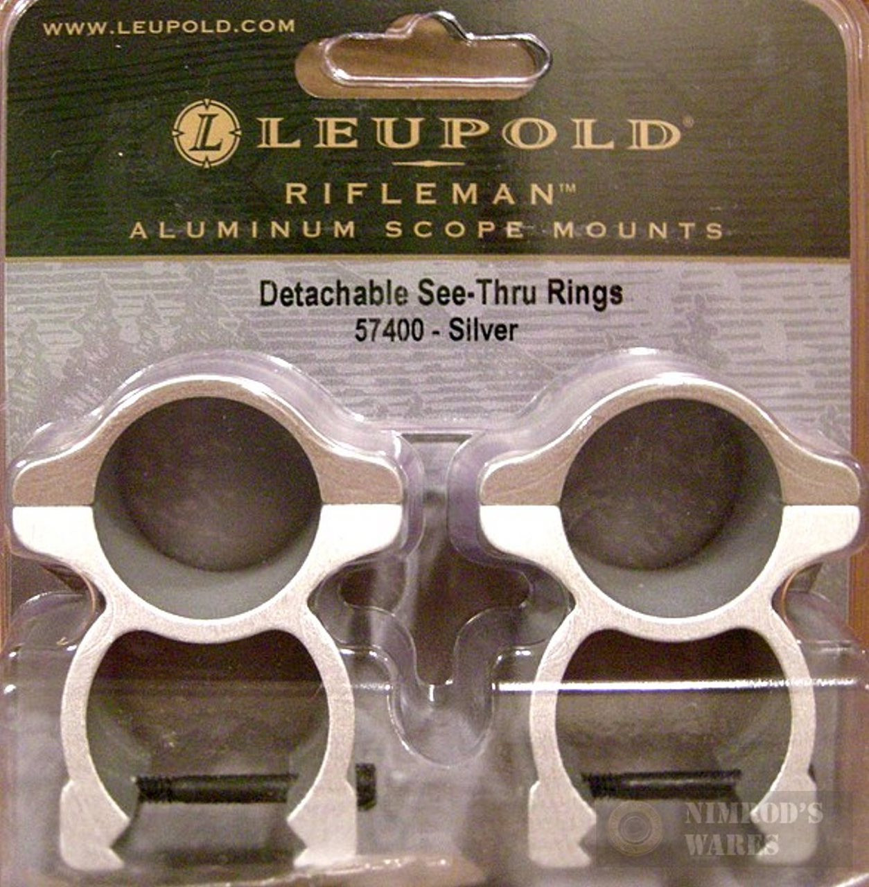 Leupold 57400 Rifleman Detachble SeeThru 1" HIGH Scope Rings Nimrod