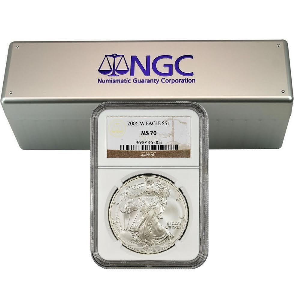 2006-W Burnished Silver Eagle NGC MS70