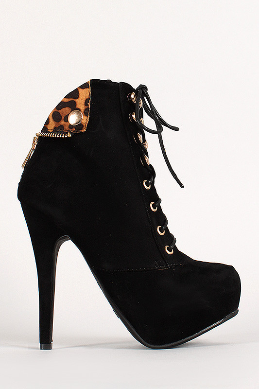 forever 21 faux suede lace up booties
