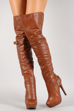 Corset Lace Thigh High Platform Boot