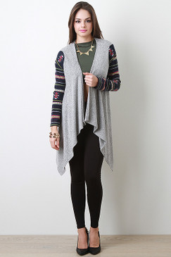 Holiday Print Soft Knit Cardigan