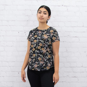 Black/Rust Floral Tee (Small)