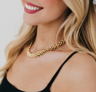 Elise Woven Chain Necklace - Waterproof