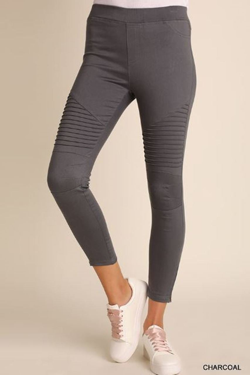 moto jeggings with ankle zipper