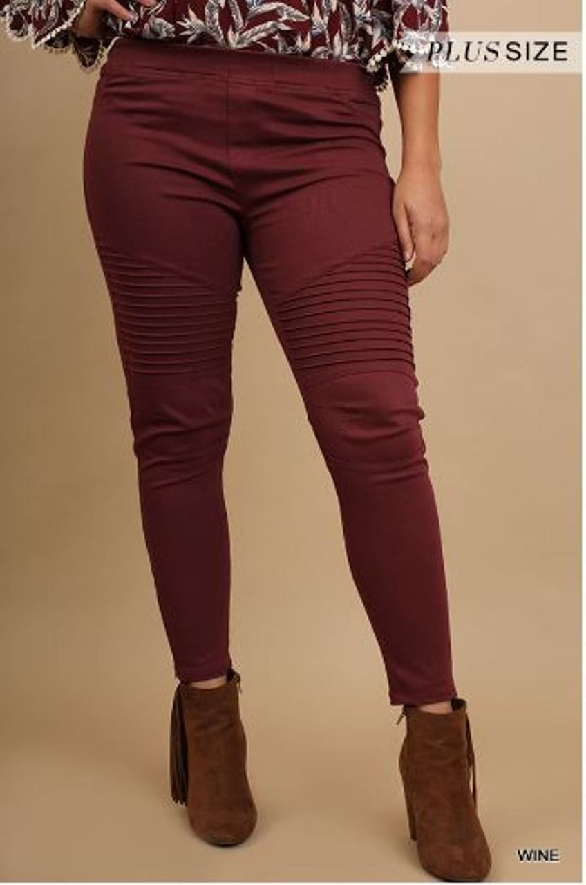 plus size moto jeggings