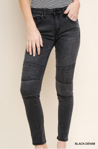 High Waisted Skinny MOTO Stretch Denim Jeans (2 colors)