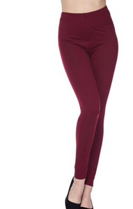 Solid Burgundy Leggings