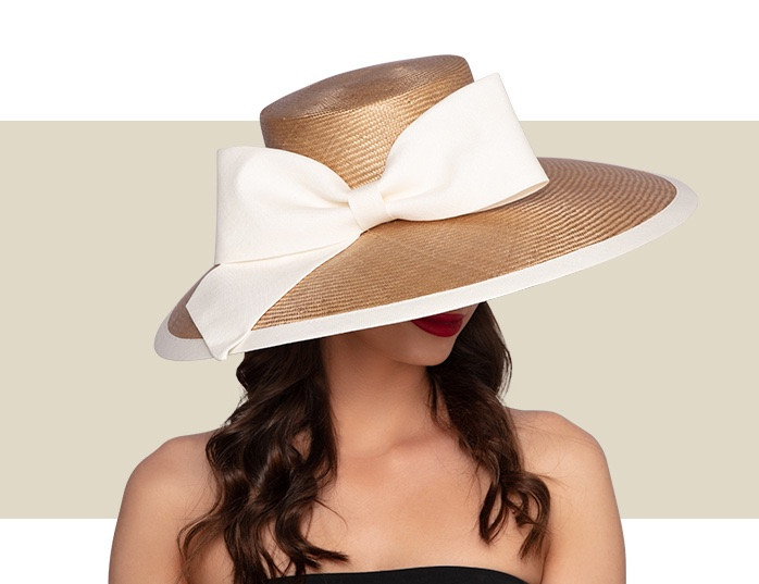 AMERON WOMENS HAT - Tan And Ivory