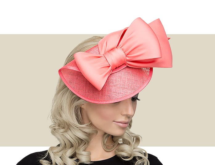 coral wedding hats and fascinators
