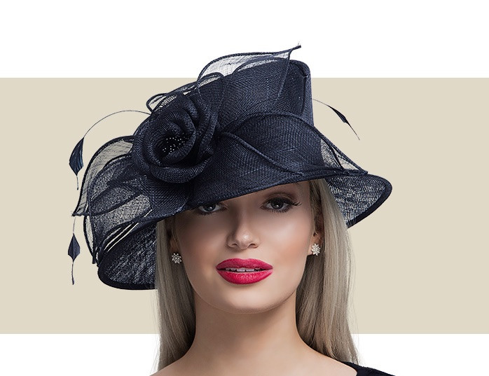 black fancy hat