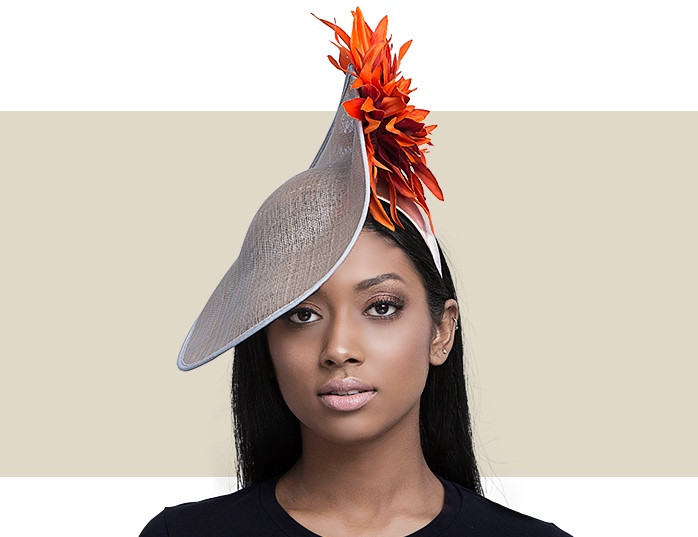 orange hats and fascinators