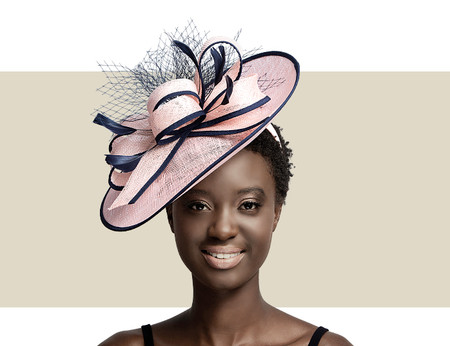 HOLLY - Light Pink and Navy Blue - Gold 