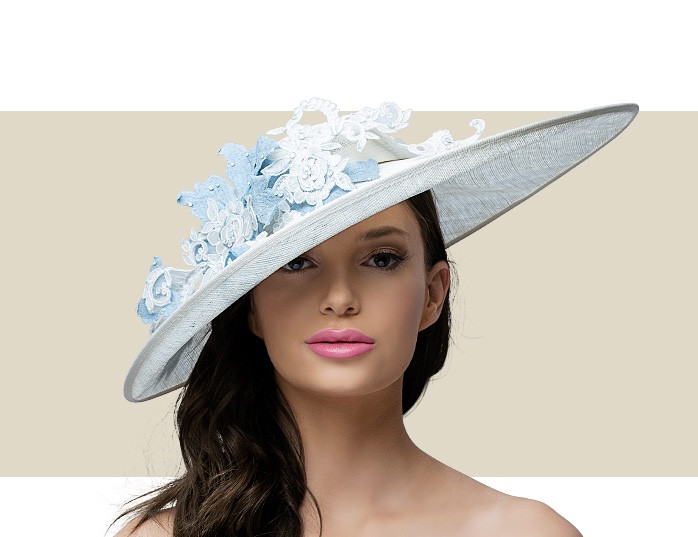 ice blue wedding hats
