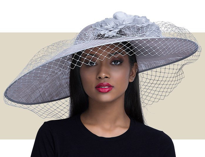 silver ladies hat