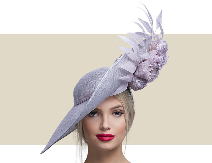 silver and pink wedding hats