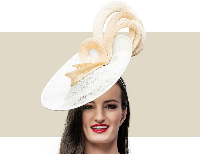 ladies cream occasion hats