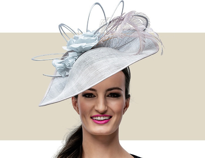 silver wedding hats and fascinators