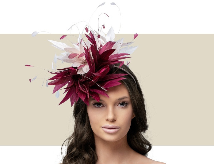 CHRISTIANE - Burgundy and Blush Pink 