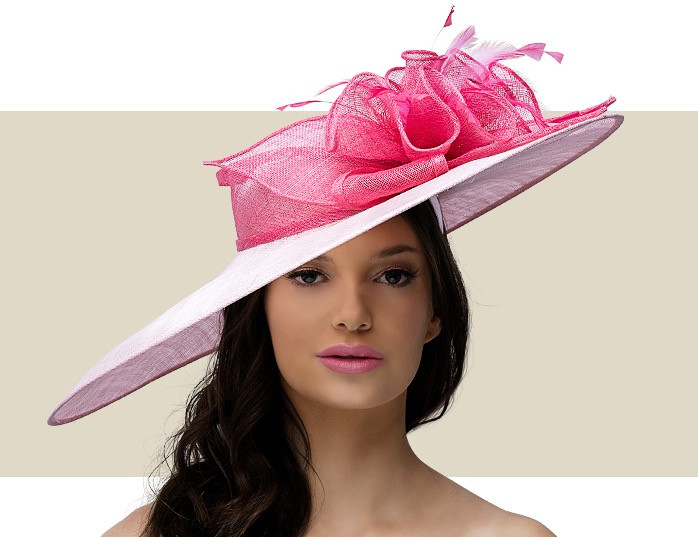 dark pink wedding hat