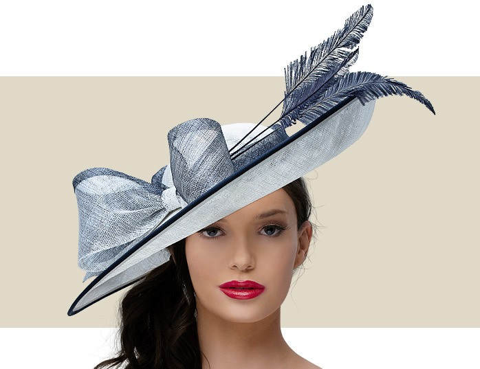 navy blue hats and fascinators