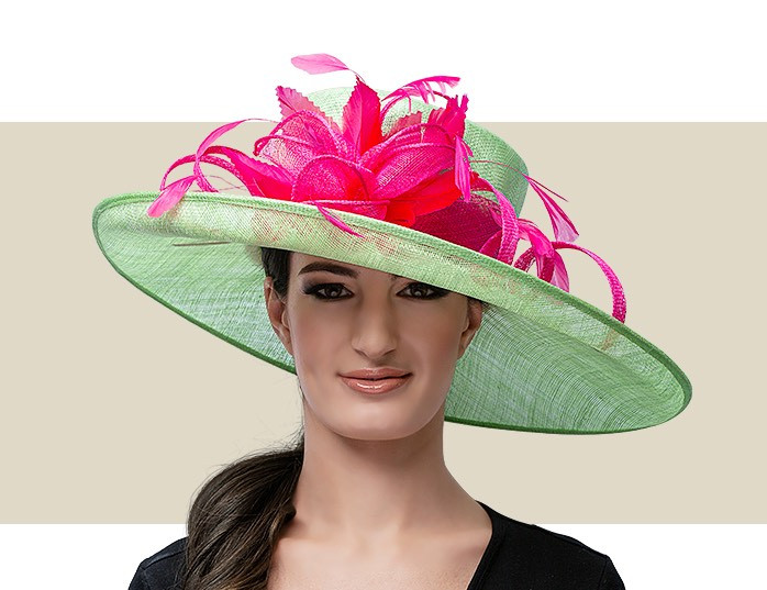 AMELIA - Apple Green and Hot Pink 