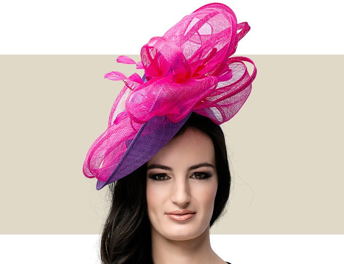 purple derby hat