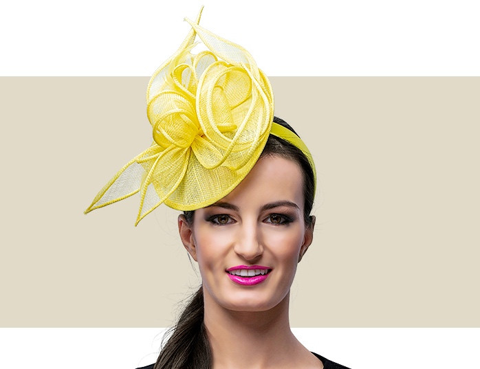 yellow occasion hat