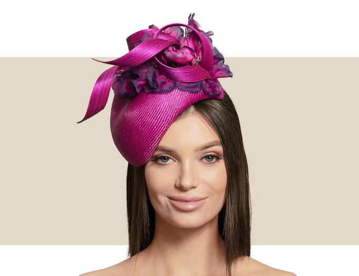 magenta wedding hats