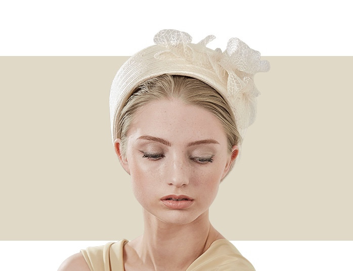 CIRCULAR WOVEN STRAW PILLBOX - Ivory - Gold Coast Couture