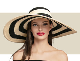 SUNNY - Ivory with Black Stripe