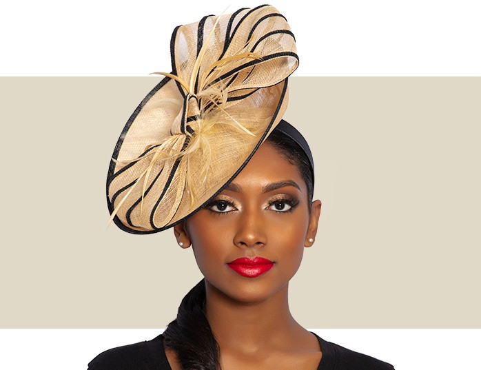 gold fascinator hat