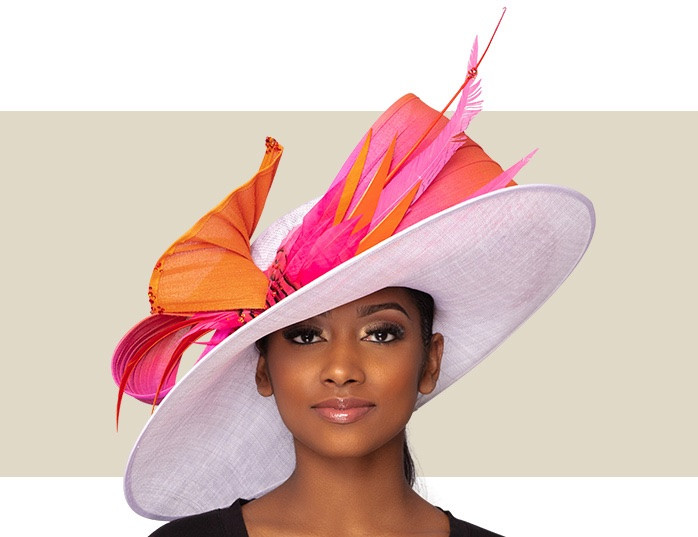 orange derby hat