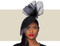 CHIARA Fancy Fascinator Wedding Hat - Black