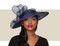 NIOMI Fascinator Church Hat - Navy Blue