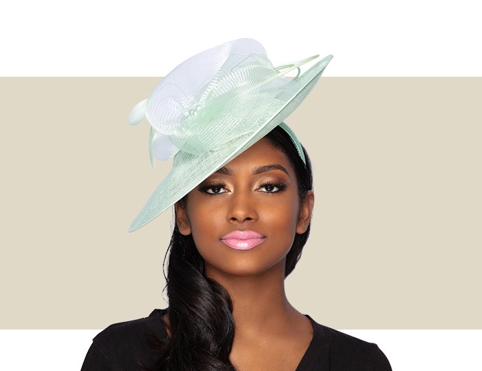 mint green fascinator hat