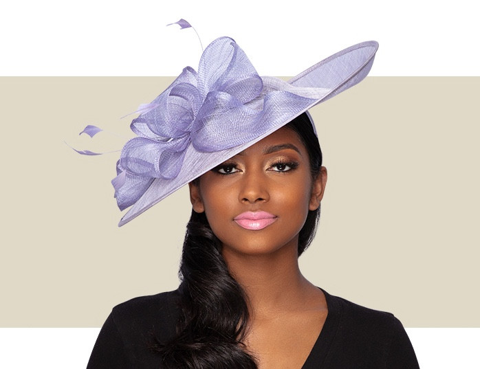 purple occasion hat