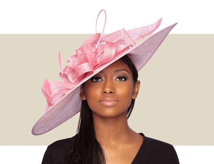 GIANNA FASCINATOR HAT - Two Tone Pink - Gold Coast Couture