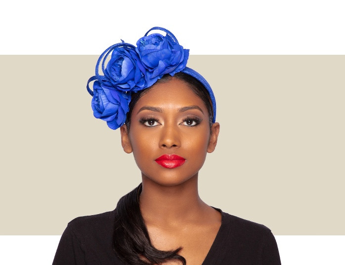cobalt blue hats and fascinators