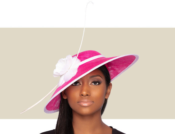 ARIANA FASCINATOR HAT - Hot Pink - Gold Coast Couture